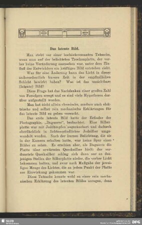Das latente Bild