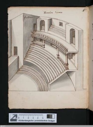 Vicenza: Teatro Olimpico (Zuschauerraum in Schnitt und Ansicht)