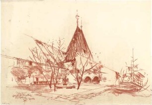 Gsaenger, Gustav; Kindberg / Steiermark (Österreich); Ortserweiterungsplanung, Projekt Hauptschule - Hauptschule, Schulhof (Perspektive)