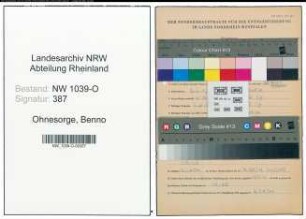 Entnazifizierung Benno Ohnesorge , geb. 09.02.1921 ()