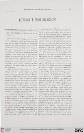 Recensioni e cenni bibliografici