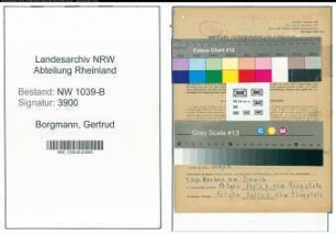 Entnazifizierung Gertrud Borgmann , geb. 23.10.1919 ()