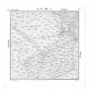 Kartenblatt NW XVI 17 Stand 1835