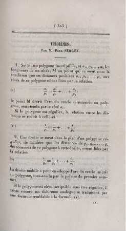 Théorèmes.
