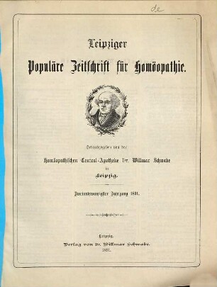 Leipziger populäre Zeitschrift für Homöopathie. 22. 1891