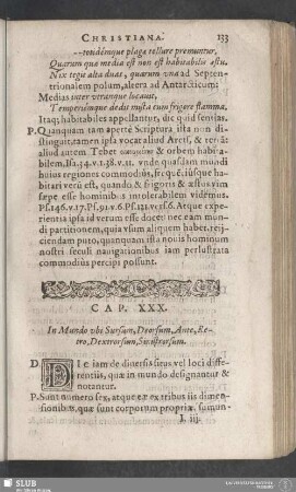 Cap. XXX. In Mundo ubi Sursum, Deorsum, Ante, Retro, Dextrorsum, Sinistrorsum