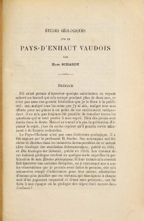 Etudes géologiques sur le Pays-D'Enhaut Vaudois