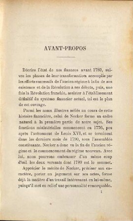 Les finances de l'ancien régime et de la révolution : origines du système financier actuel, 1