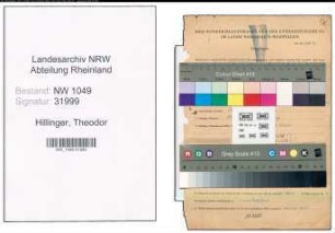 Entnazifizierung Theodor Hillinger , geb. 04.11.1892 (Lehrer)
