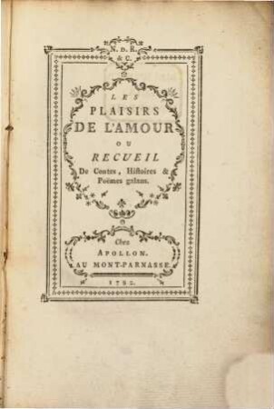Les plaisirs de l'amour, 3