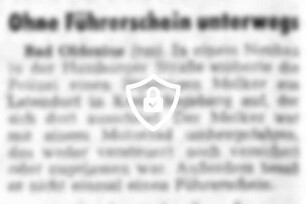 Ohne Führerschein unterwegs