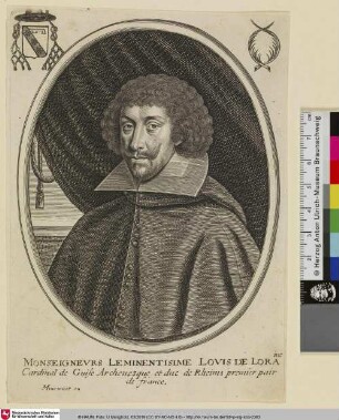 MONSEIGNEVRS LEMINENTISIME LOVIS DE LORAine Cardinal de Guise Archeuesque et duc de Rheims premier pair de france [Louis de Lorraine]