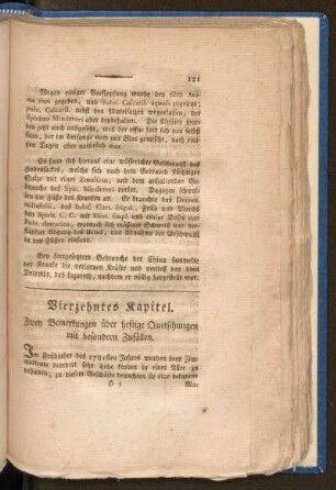 Vierzehntes Kapitel. Zwey Bemerkungen über heftige Quetschungen mit besondern Zufällen