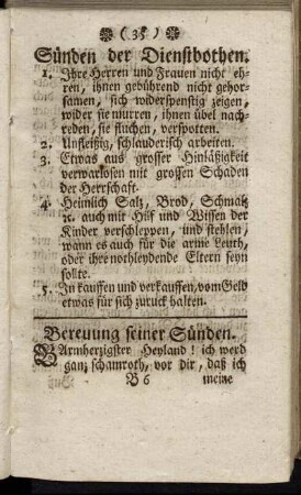 Sünden der Dienstbothen.