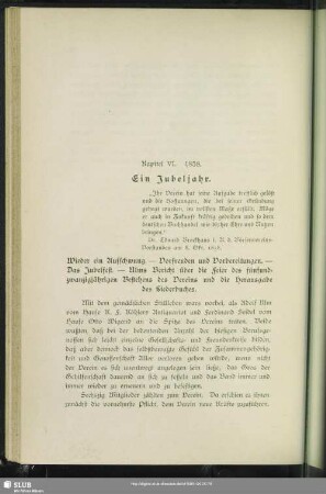 Kapitel VI. 1858. Ein Jubeljahr