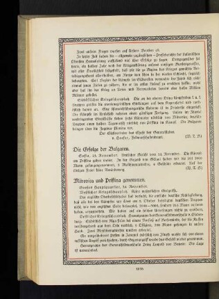 Die Erfolge der Bulgaren.