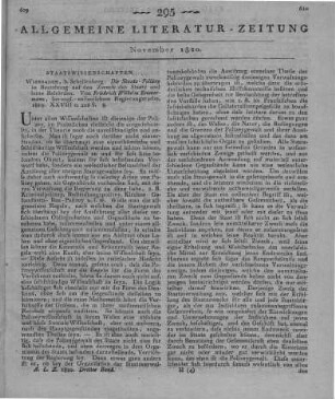 Emmermann, F. W.: Die Staats-Polizei in Beziehung auf dem Zweck des Staats und seine Behörden. Wiesbaden: Schellenberg 1819