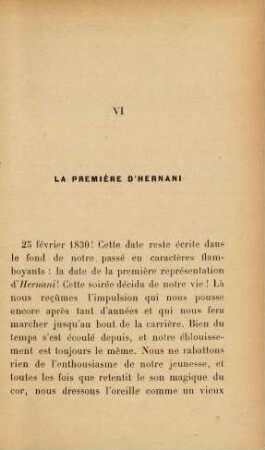 VI La première d'Hernani