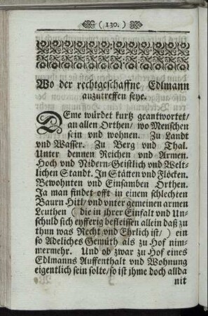 Wo der rechtgeschaffne Edlmann anzutreffen seye.