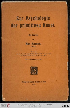 Zur Psychologie der primitiven Kunst; ein Vortrag