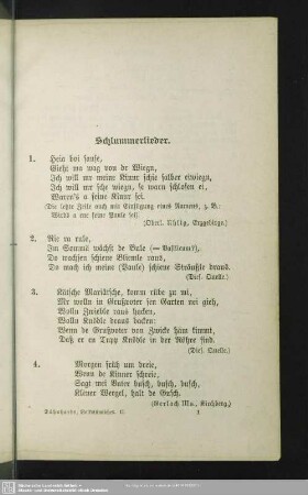 Schlummerlieder