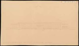 Hauptgebäude eines Flughafens Schinkelwettbewerb 1932: Ansicht von der Straße 1:200