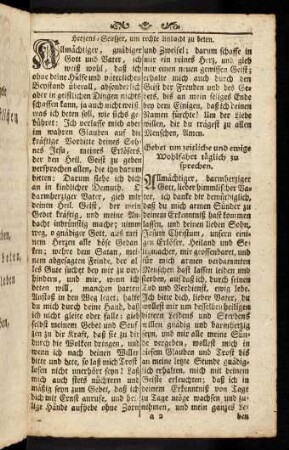 5-6, Gebet um zeitliche und ewige Wohlfahrt. Zum Anfang jeder Woche