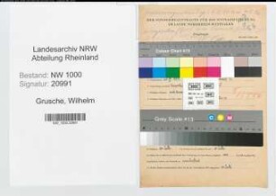 Entnazifizierung Wilhelm Grusche, geb. 20.07.1897 (Lehrer)