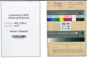 Entnazifizierung Elisabeth Heinen , geb. 23.10.1906 (Polizist)