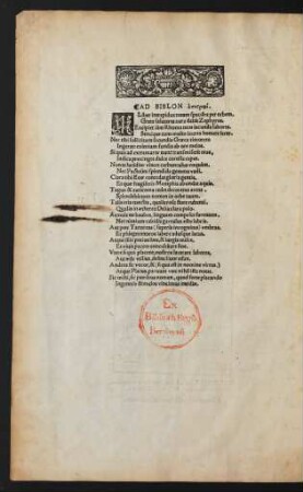 Ad Biblion ...