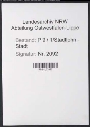 Sterberegister Standesamt Stadtlohn