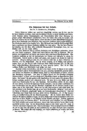 Die Reformer bei der Arbeit