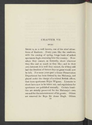 Chapter VII Sport