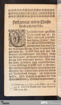 Hochgeneigt/ und in Christo Hoch-geliebter Leser.