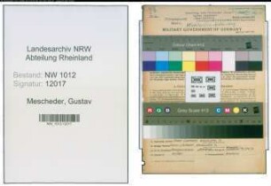 Entnazifizierung Gustav Mescheder , geb. 20.03.1899 (Angest.)