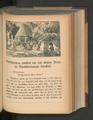 Korrespondenz zwischen mir und meinem Vetter, die Bibelübersetzungen betreffend.