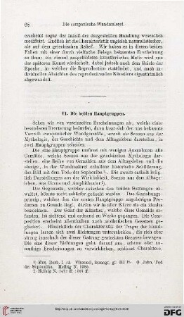 VI: Die beiden Hauptgruppen
