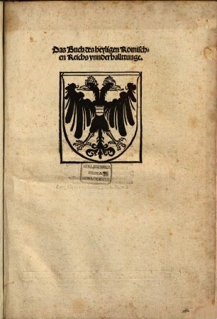 Das Buch des heyligen Romischen Reichs unnderhallttunge