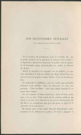 Los defensores oficiales en la provincia de Buenos Aires