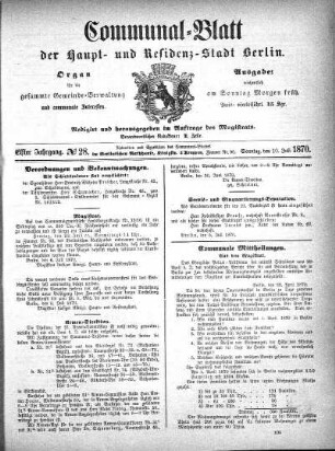 1870,28: No. 28, 10. Juli 1870
