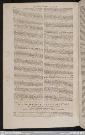 In Apocalypsin Johannis Apostoli Catholica Expositio Ecclesiastica