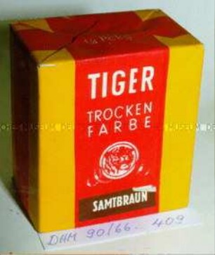 Packungen mit "Tiger Trockenfarbe", Samtbraun