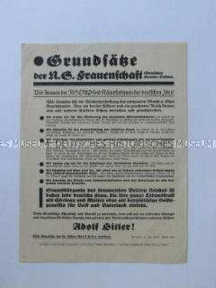 Programmatisches Flugblatt der NS-Frauenschaft