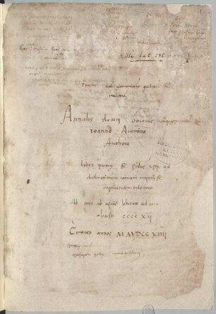 Joannis Aventini Annales ducum Boiariae, liber I et prima pars libri II - BSB Clm 282