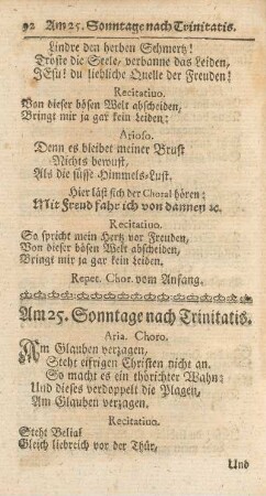 Am 25. Sonntage nach Trinitatis