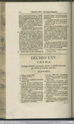 Decisio LXV. De stupro simplici cum puella decem ac dimidii annorum, per actum proximum, attentato