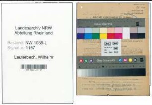 Entnazifizierung Wilhelm Lauterbach , geb. 09.08.1900 (Lehrer)