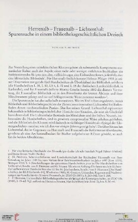 Herrenalb – Frauenalb – Lichtenthal: Spurensuche in einem bibliotheksgeschichtlichen Dreieck