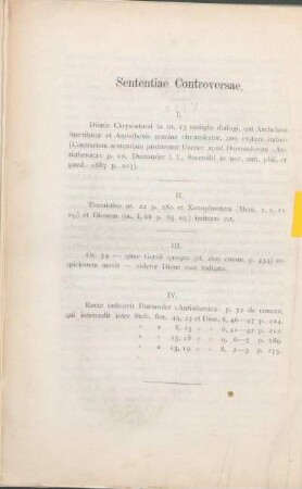 Sententiae Controversae.