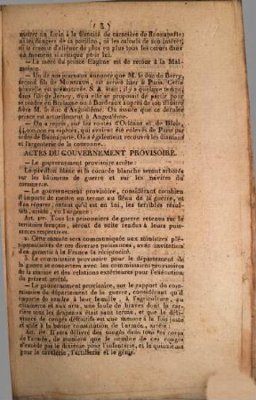 Extrait des Journaux de Paris : Paris, 15 avril ; Tachygraphe, Jeudi 21 Avril 1814
